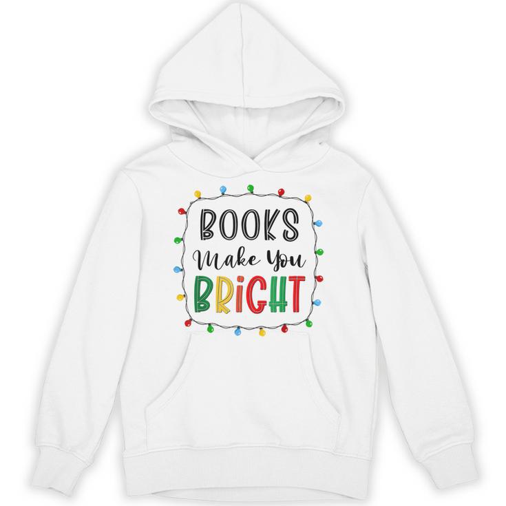XboE Books Make Bright Christmas Light Merry Xmas Bookworm Unisex Hoodie
