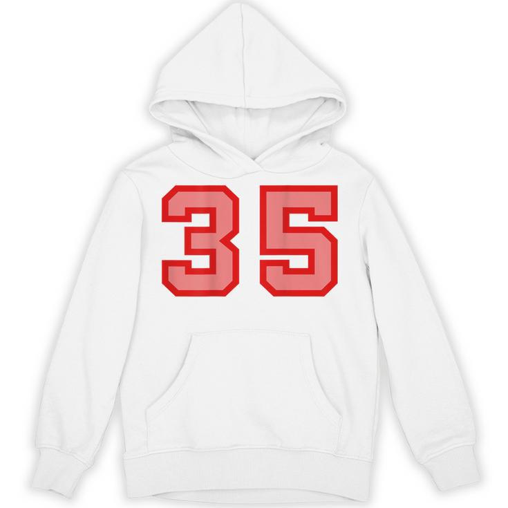 クールなレトロなレタリングジャージバックナンバー35 Thirtyfive パーカー