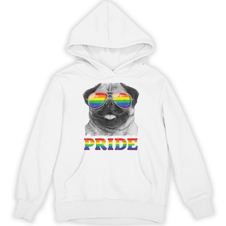 パグ ゲイプライド Lgbt レインボーフラッグ サングラス Lgbtq ギフト 犬 パーカー