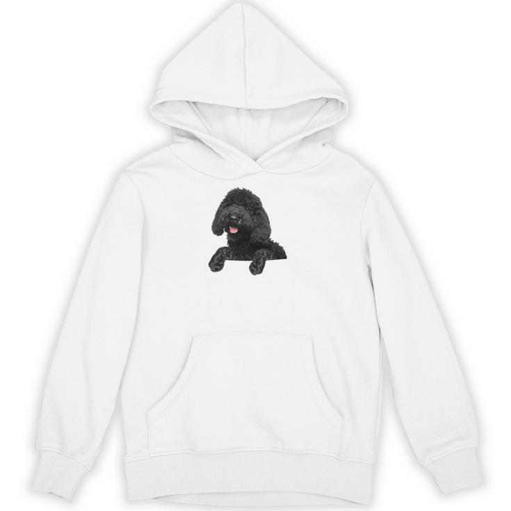 ブラックラブラドゥードル ポケット入り ラブラドゥードル犬愛好家 長袖tシャツ パーカー