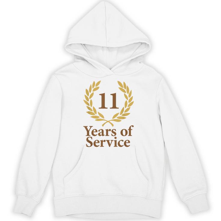 勤務11年 おもしろ11周年記念 ジュビリー パーカー