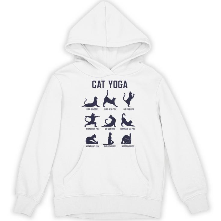 猫のヨガのポーズ パーカー