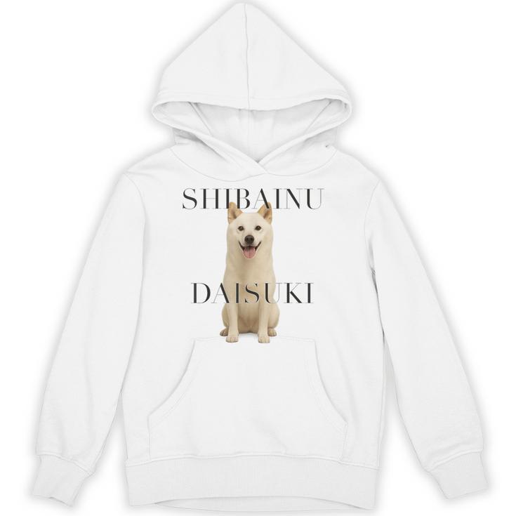 白柴犬犬 パーカー