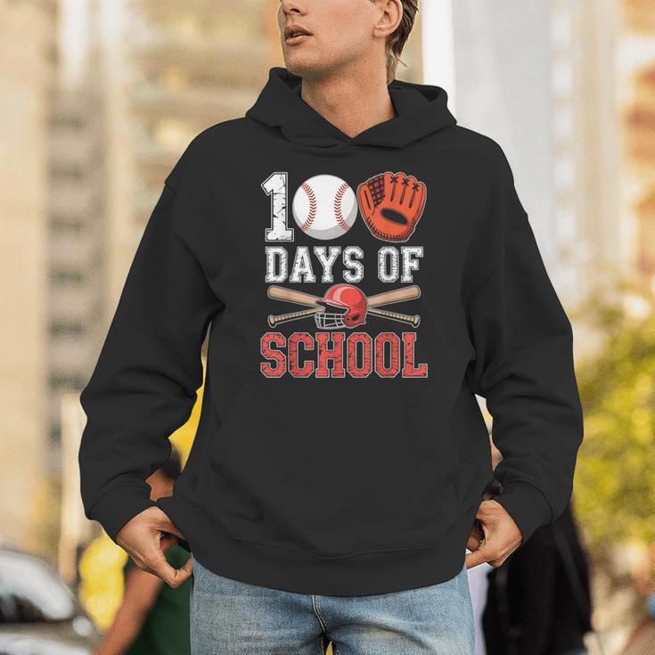 100 Days Of School Baseball Player Teacher Student Unisex Hoodie