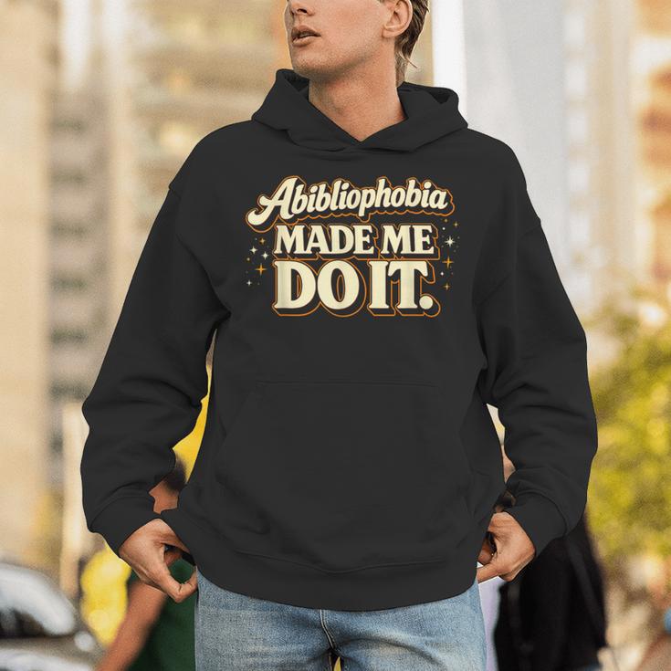 Abibliophobia Book Lover Humor Reading Novelty Unisex Hoodie