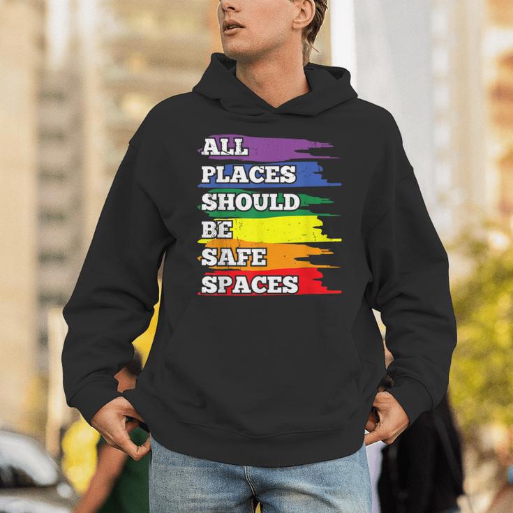 All Placeshould Beafepaces ゲイプライド 同盟国 Lgbtq Month パーカー