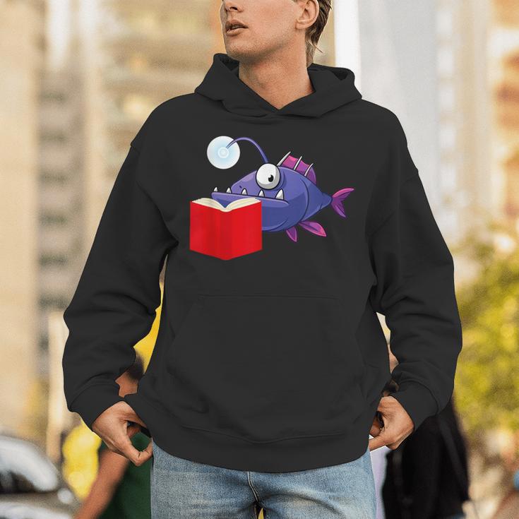 Anglerfish Reading Book Unisex Hoodie Anglerfish Reading Book Unisex Hoodie