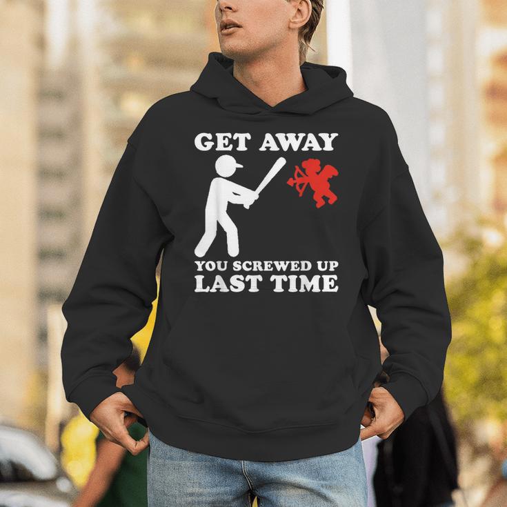 Baseball Anti Valentine Humor Cupid Joke Men Women Unisex Hoodie