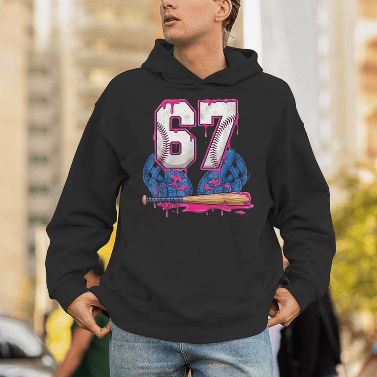 Baseball Drip 67 Meme Six Seven 6-7 Gen Alpha Slang Unisex Hoodie
