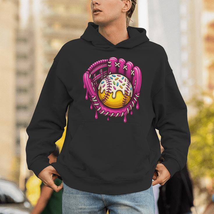 Baseball Drip Pink Glove Respect The Drip Youth Boys Girls Unisex Hoodie