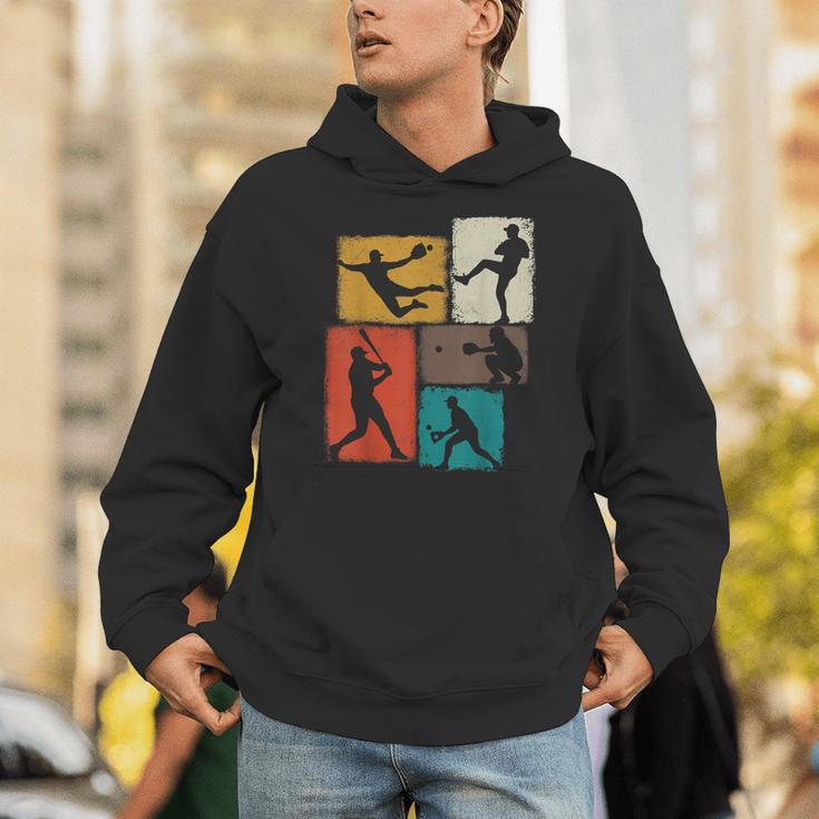 Baseball Player Collage Men Kids Coach Youth Boys Unisex Hoodie