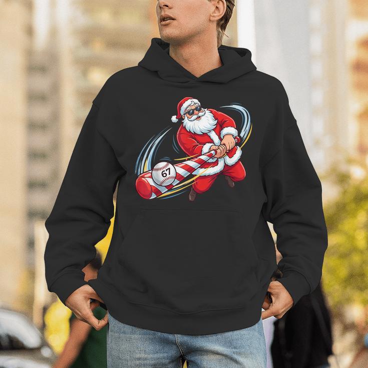 Baseball Santa 67 Christmas Xmas Pajamas Boys Unisex Hoodie Baseball Santa 67 Christmas Xmas Pajamas Boys Unisex Hoodie