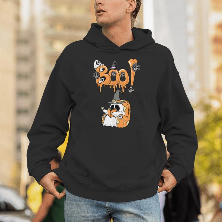 Boo Kids Book Lover Ghost Halloween Librarian Unisex Hoodie