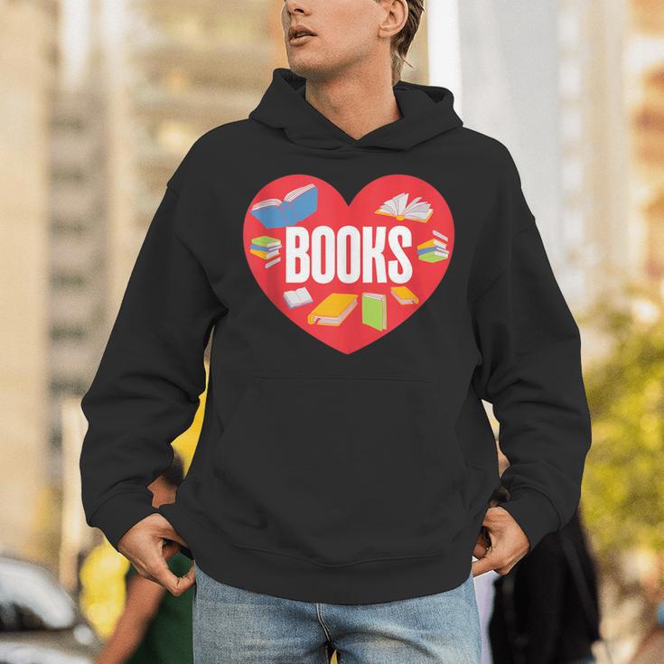Books Book Reader Bookworm Teacher Valentine's Day Unisex Hoodie