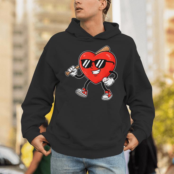 Boy Valentines Day Heart Love Baseball Boys Men Kids Unisex Hoodie