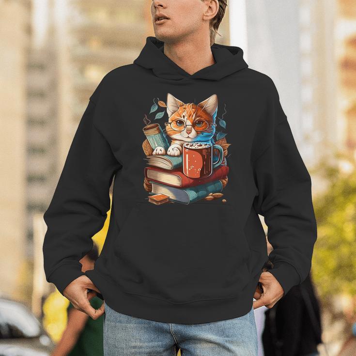 Cat Reading A Book Men Women Kids Unisex Hoodie Cat Reading A Book Men Women Kids Unisex Hoodie