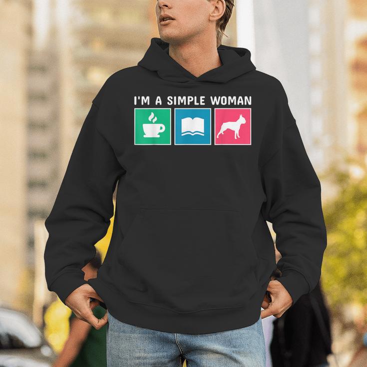 Coffee Books And Boston Terrier Dog Unisex Hoodie