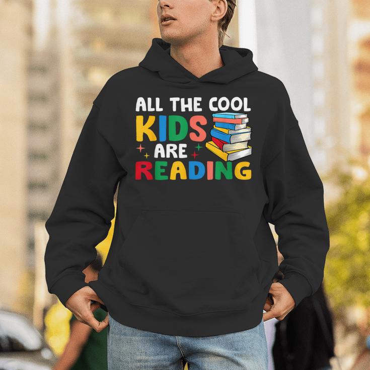 All The-Cool Kids Are Reading Teacher Book Lover Librarian Unisex Hoodie
