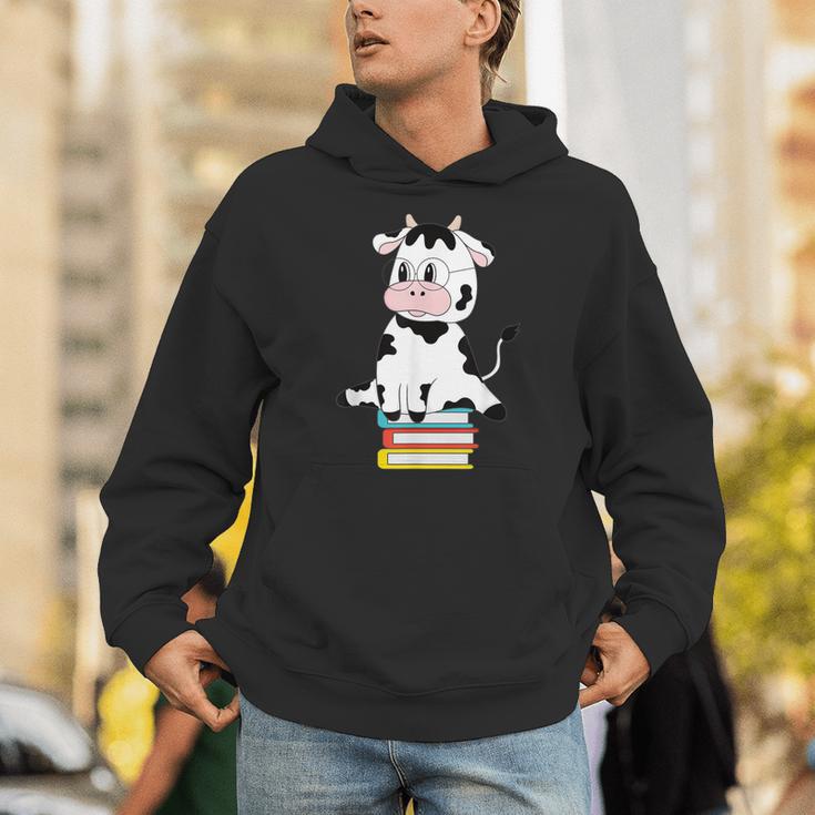 Cute Kawaii Cow Book Reading Bookworm Boys Girls Kids Unisex Hoodie Cute Kawaii Cow Book Reading Bookworm Boys Girls Kids Unisex Hoodie