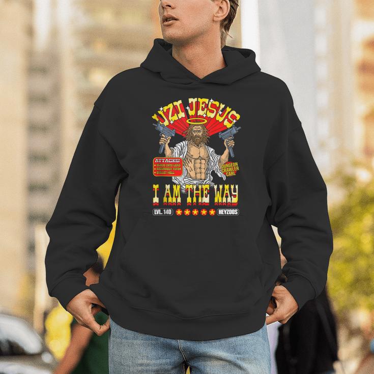 DCC Uzi Jesus I Am The Way Character Stats RPG Books Unisex Hoodie
