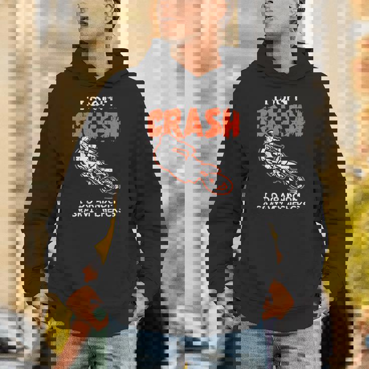 I Dont Crash ダートバイク 面白い モトクロス バイカー メンズ レディース キッズ パーカー