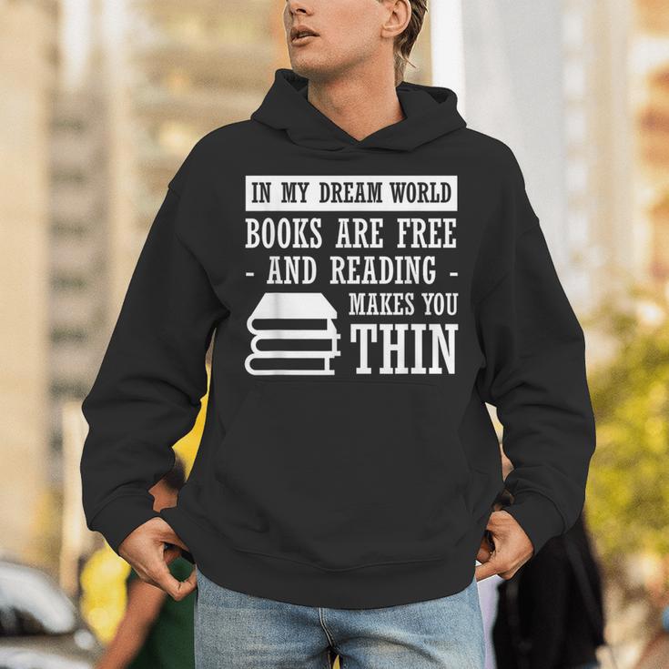 In Dream World Reading Book Lover Are Free Make You Thin Unisex Hoodie In Dream World Reading Book Lover Are Free Make You Thin Unisex Hoodie
