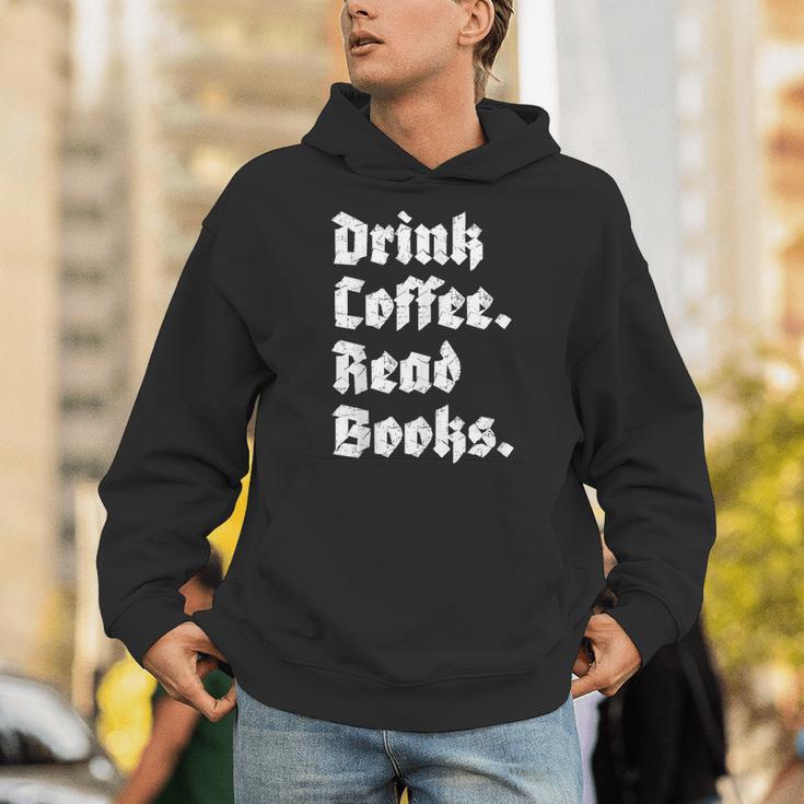 Drink Coffee Read Books Lover Reader Literary Unisex Hoodie Drink Coffee Read Books Lover Reader Literary Unisex Hoodie