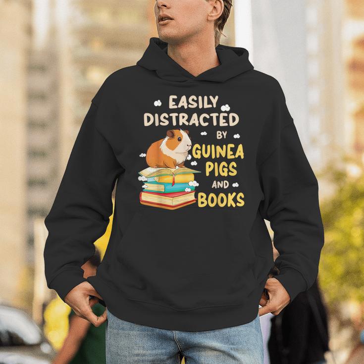 Easily Distracted By GUINEA PIGS And Books Unisex Hoodie