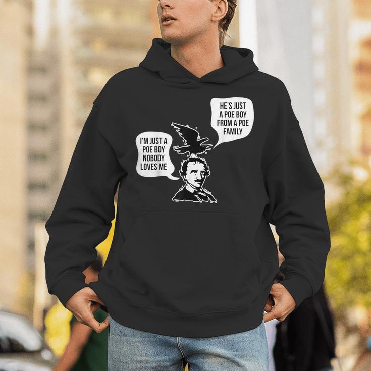 Edgar Allen Poe Raven Book Nerd Poet Literature Unisex Hoodie Edgar Allen Poe Raven Book Nerd Poet Literature Unisex Hoodie