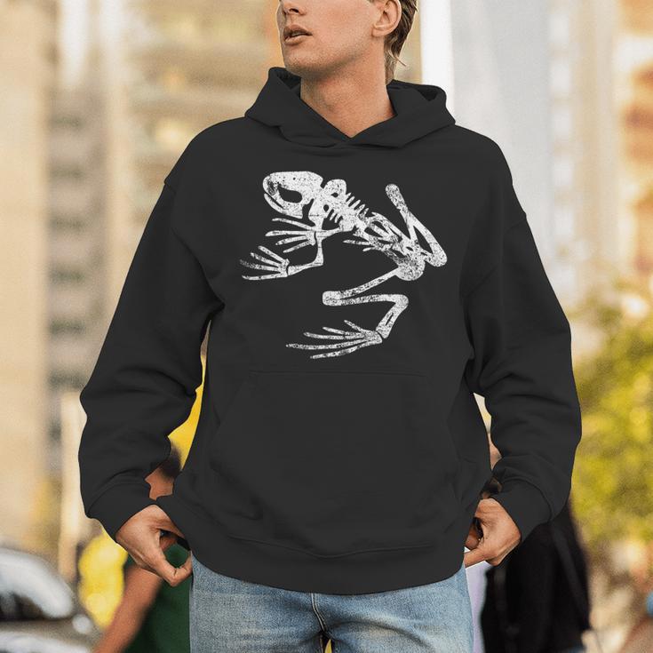 Frogman Bonefrog アンティーク調ホワイトプリント パーカー