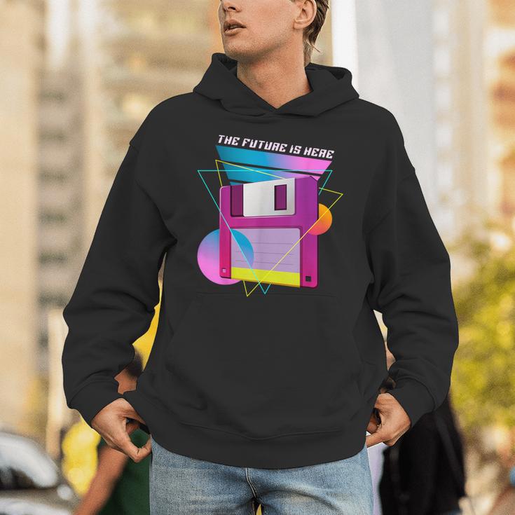 The Future Is Here フロッピーディスクディスクディスクレトロ80年代vaporwave パーカー