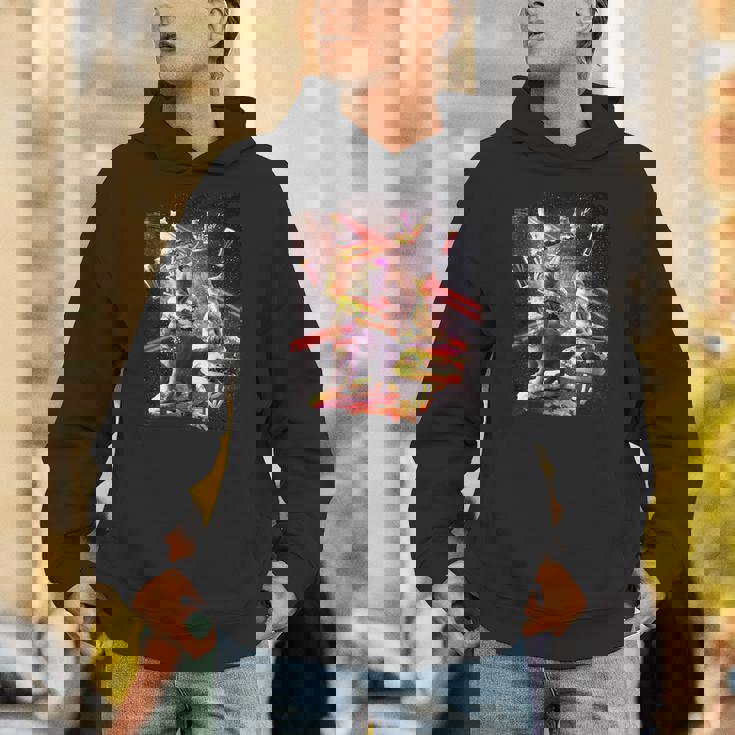 Galaxy Laser Cat On Burger -Pace Cheeseburger Cats パーカー