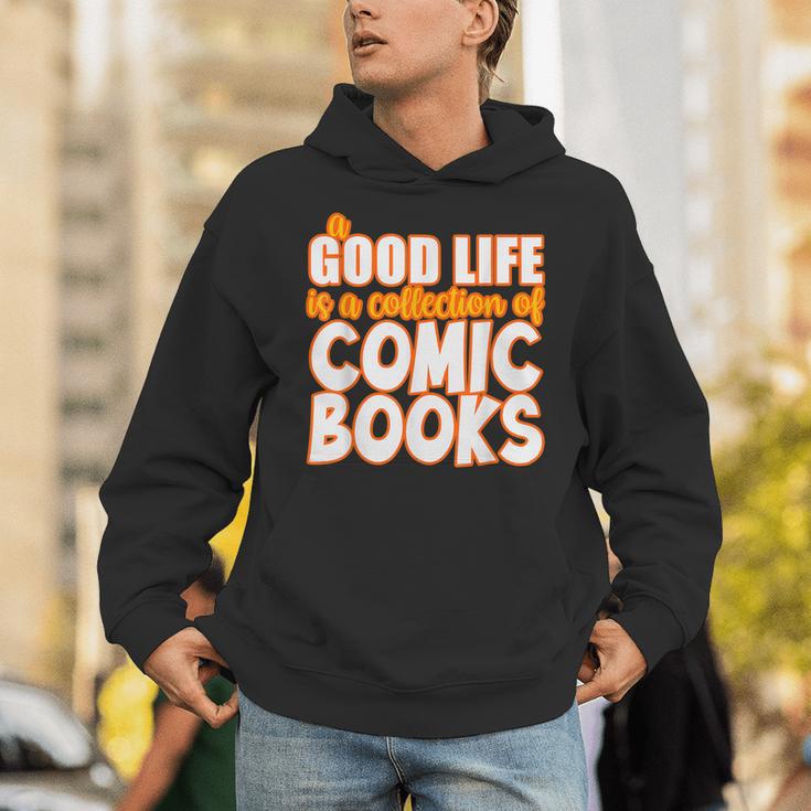A Good Life Is A Collection Of Comic Books Graphic Vintage Unisex Hoodie A Good Life Is A Collection Of Comic Books Graphic Vintage Unisex Hoodie