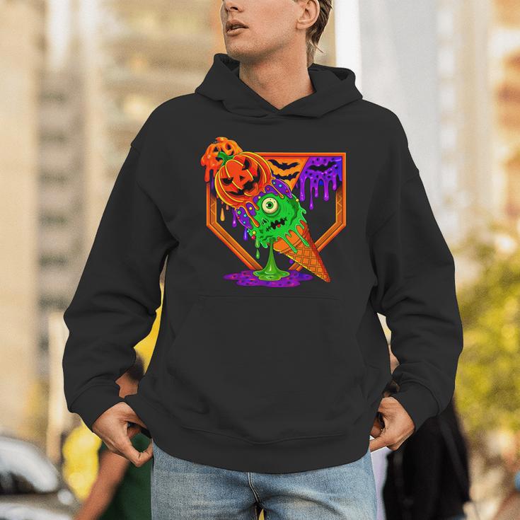 Halloween Baseball Ice Cream Drip Boys Girls Youth Unisex Hoodie Halloween Baseball Ice Cream Drip Boys Girls Youth Unisex Hoodie