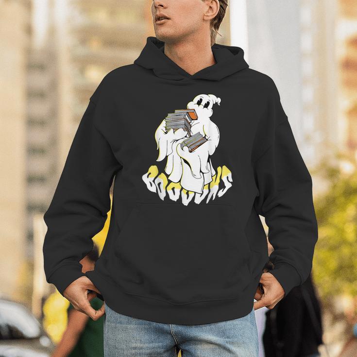 Halloween Books Cute Ghost Reading Booooks Teacher Unisex Hoodie