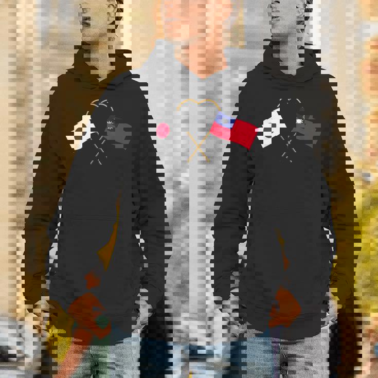 Japanese Flag Taiwanese Flag 台湾の遺産 台湾のルーツ 日本の国旗 台湾の国旗 パーカー