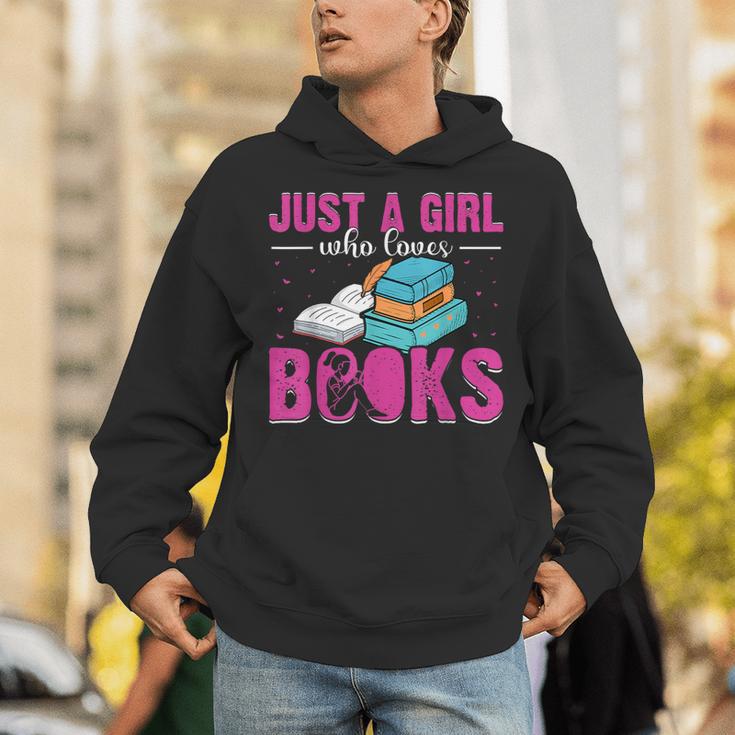 Just a Girl Who Loves Books Book Lover Reader Bookworm Unisex Hoodie
