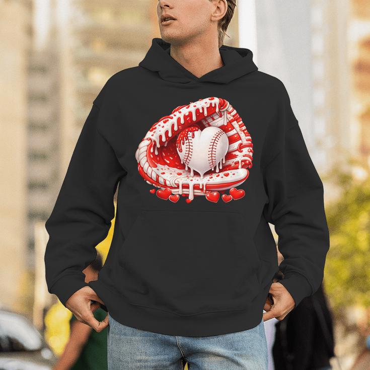 Kid Drip Ice Cream Baseball Heart Catcher Valentines Day Boy Unisex Hoodie Kid Drip Ice Cream Baseball Heart Catcher Valentines Day Boy Unisex Hoodie