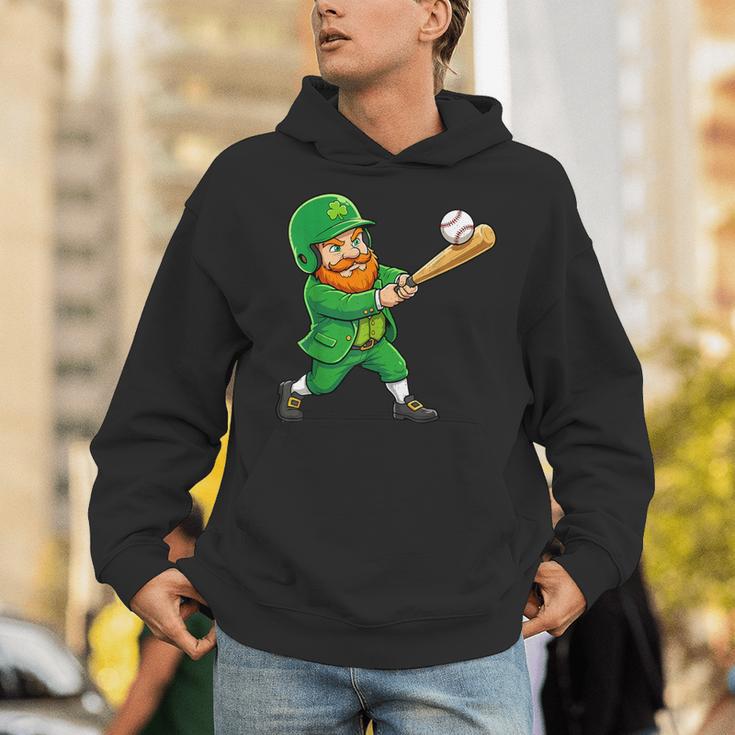 Leprechaun Playing Baseball St Patricks Day Men Boys Kids Unisex Hoodie