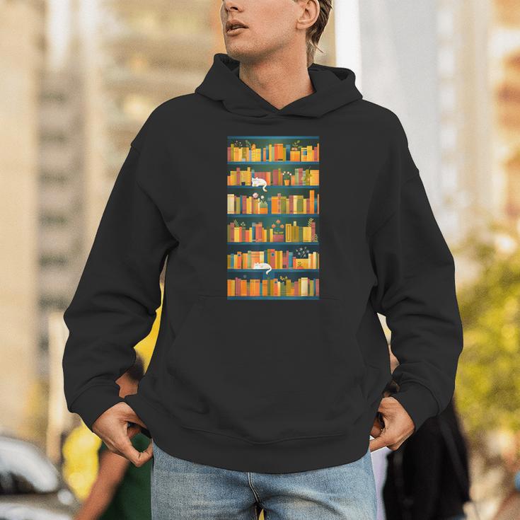 Library Book Lover Reading Reader Bookshelf Plants Unisex Hoodie