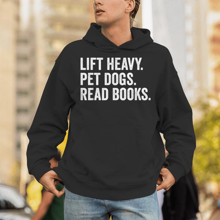 Lift Heavy Pet Dogs Read Books Gym Workout Weight Lifter Unisex Hoodie