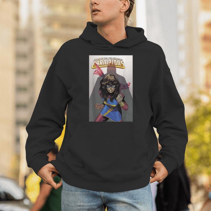 Marvel Comixology Champions Ms Marvel Comic Book Cover Unisex Hoodie