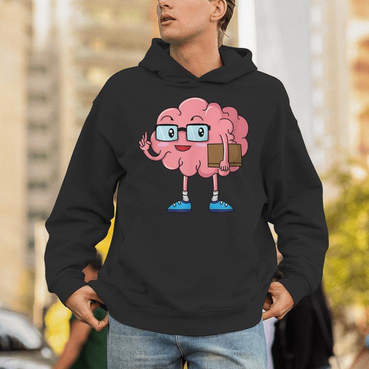Nerd Brain With Book And Glasses Unisex Hoodie