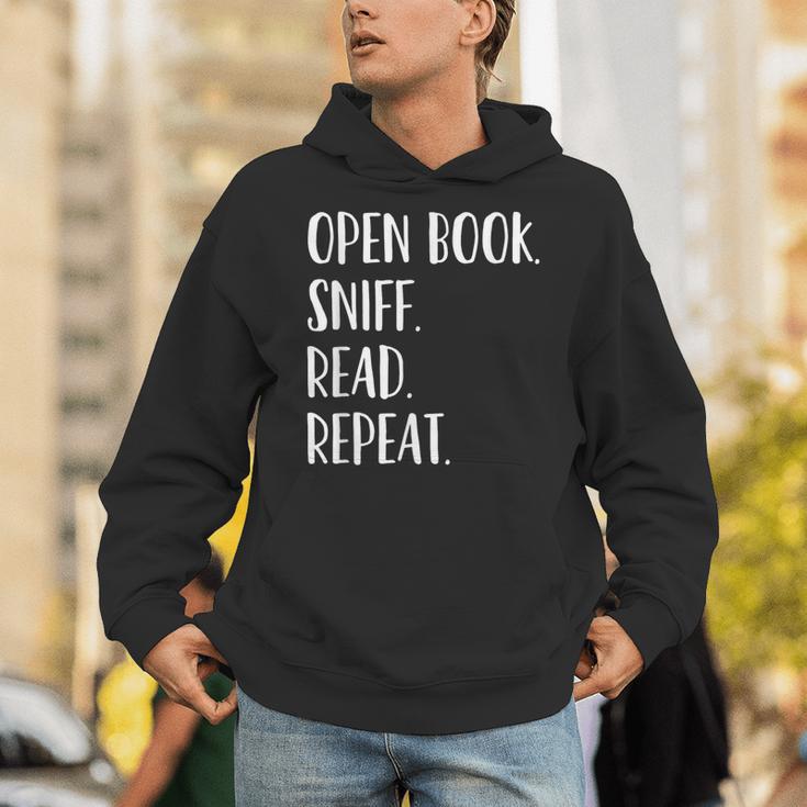 Open Book Sniff Read Repeat T-Shirt Unisex Hoodie
