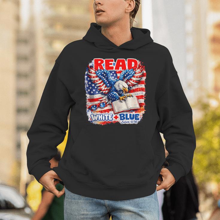 Patriotic Eagle Reading Book Read Blue Since 1776 Unisex Hoodie Patriotic Eagle Reading Book Read Blue Since 1776 Unisex Hoodie
