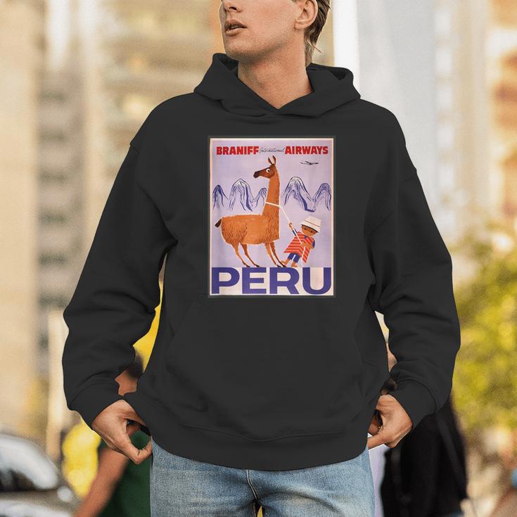 Peru レトロ ヴィンテージ 航空会社 トラベルポスター パーカー
