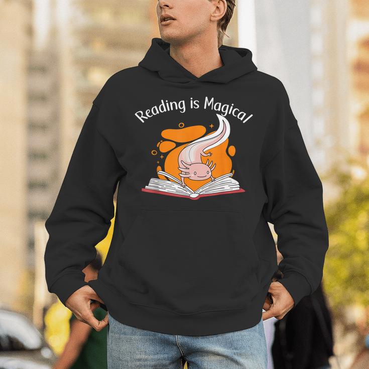 Reading Is Magical Book Lover & Axolotl Unisex Hoodie Reading Is Magical Book Lover & Axolotl Unisex Hoodie