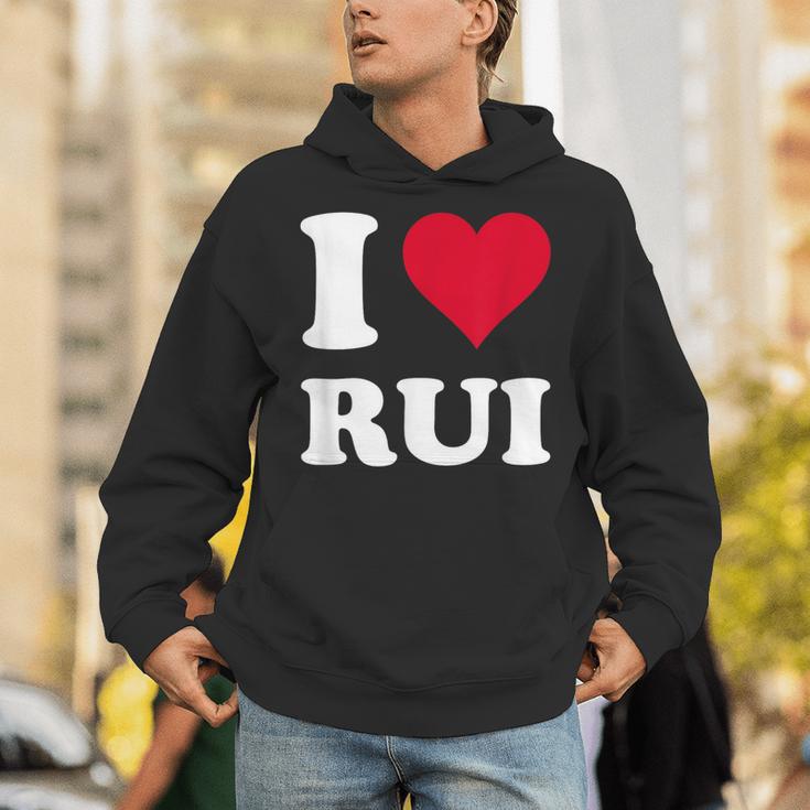 Red Heart I Love Rui パーカー