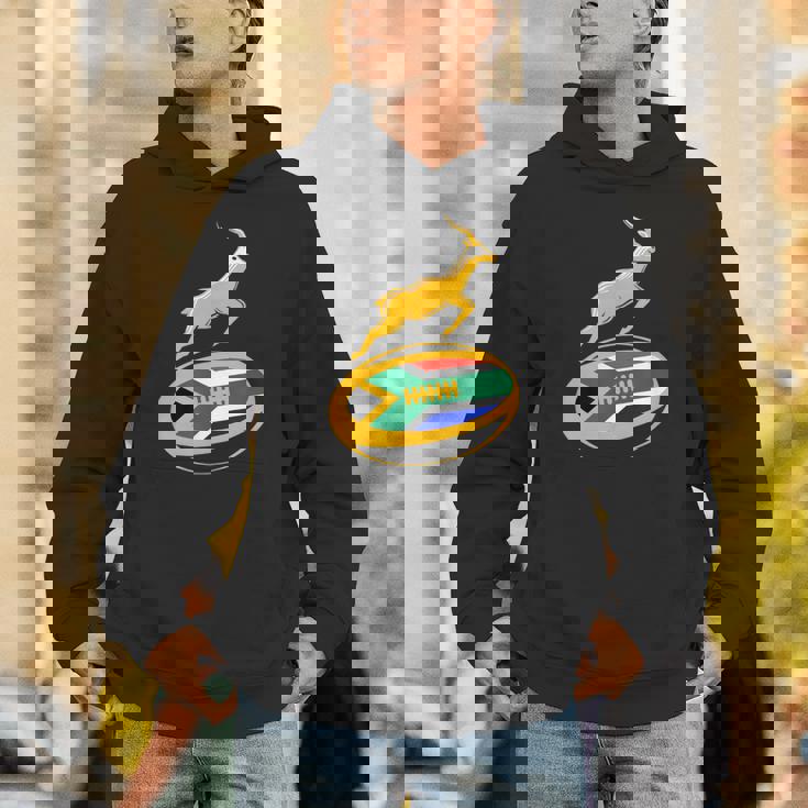 Springbok ラグビーボール & 南アフリカ国旗 メンズ レディース キッズ パーカー