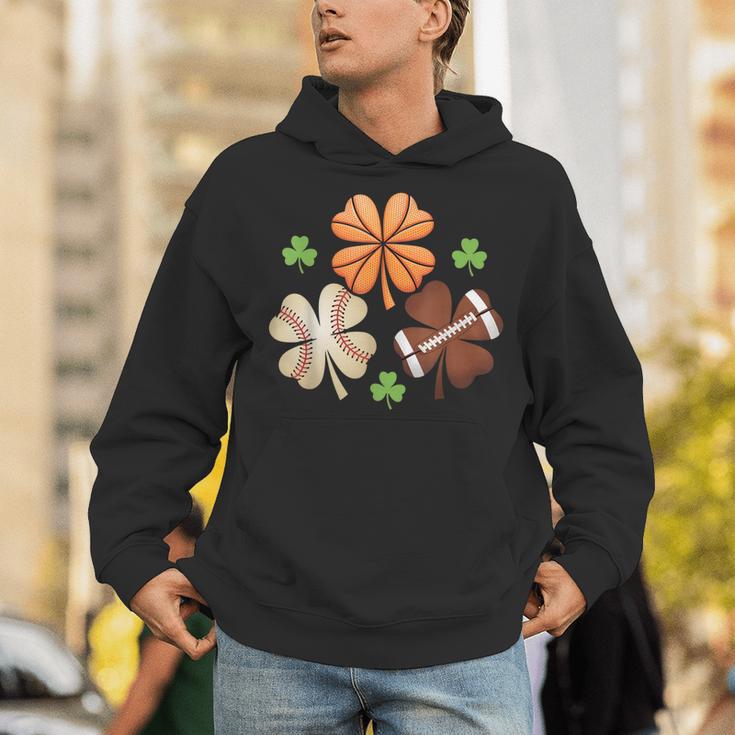 St Patricks Day Shamrock Basketball Baseball Irish Boys Men Unisex Hoodie St Patricks Day Shamrock Basketball Baseball Irish Boys Men Unisex Hoodie